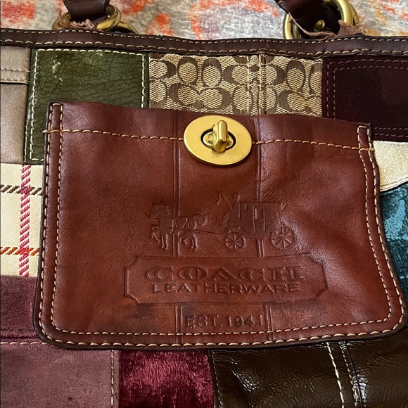 REHAB Vintage Coach Brown and Patchwork Shoulder Bags - Picture 4 of 14